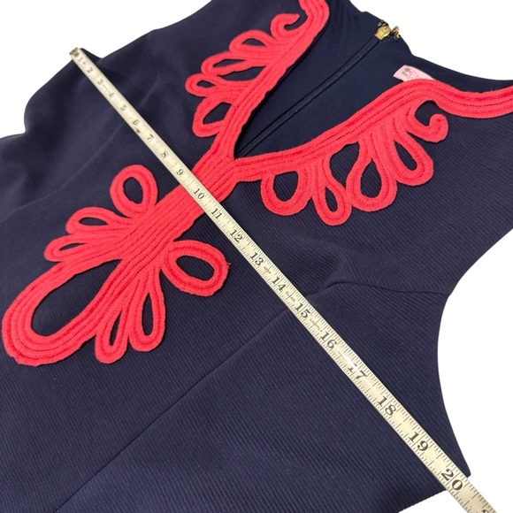 Lilly Pulitzer Womens Janice Sleeveless Dress Navy & Coral Hard to Find Size XL - Picture 12 of 14